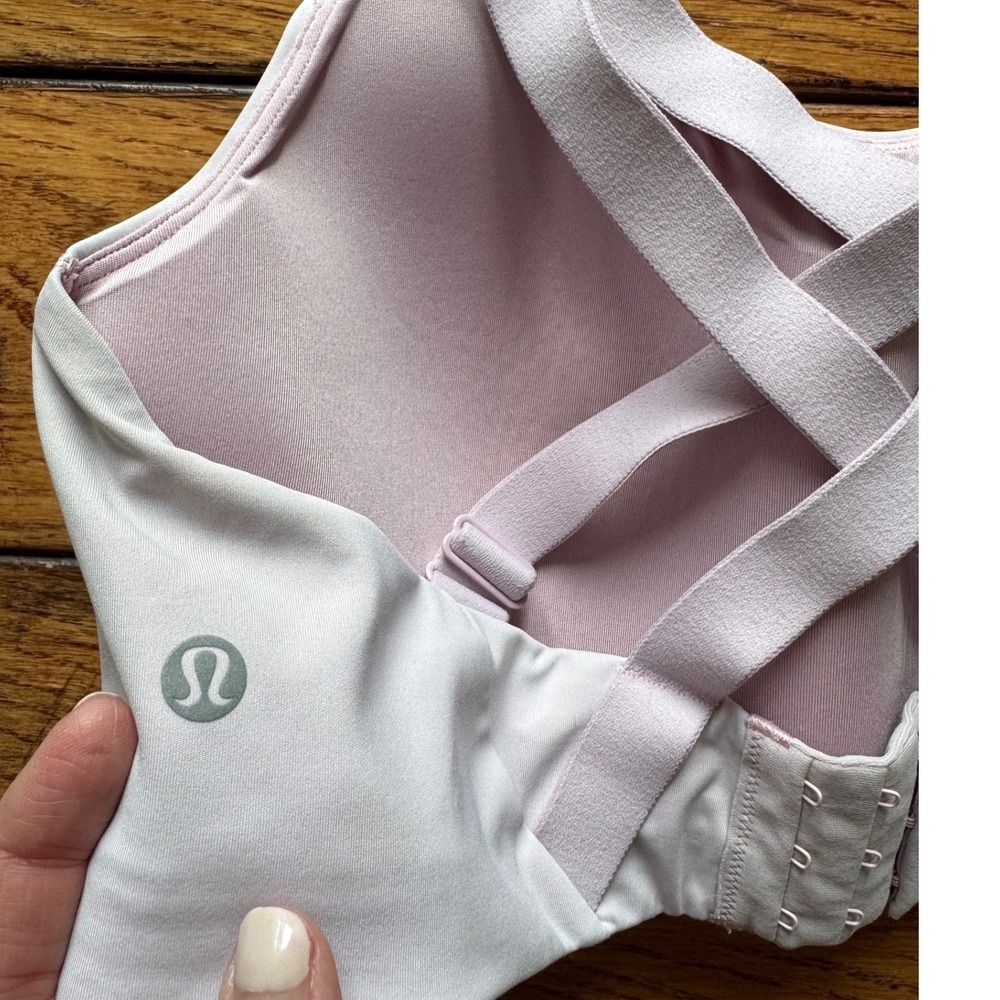 Lululemon AirSupport Sports Bra Women 36C Pink High Support Running Strappy - Picture 2 of 7